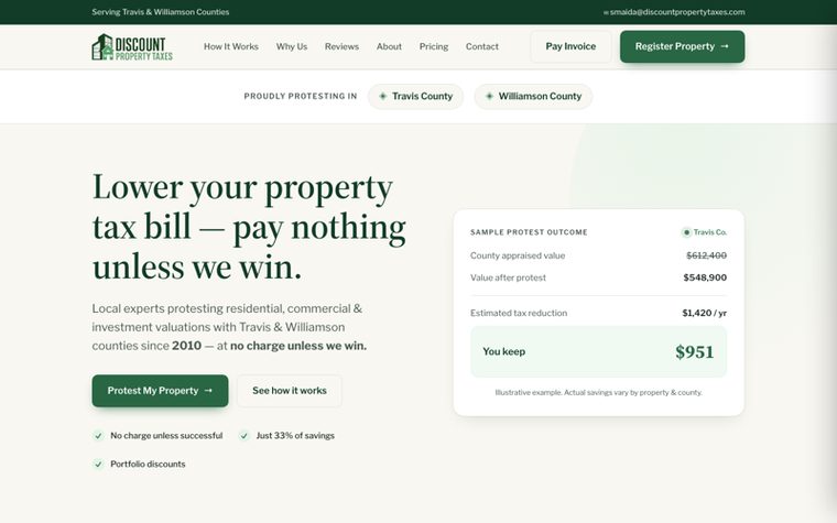 Discount Property Taxes homepage